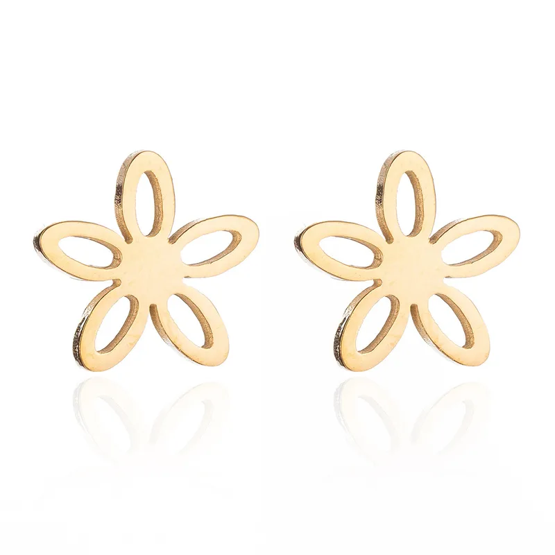 Pendientes Flor Minimalista – Acero Inoxidable