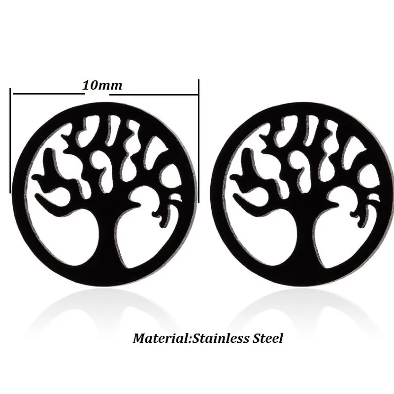 Pendientes Árbol de la Vida en Acero Inoxidable