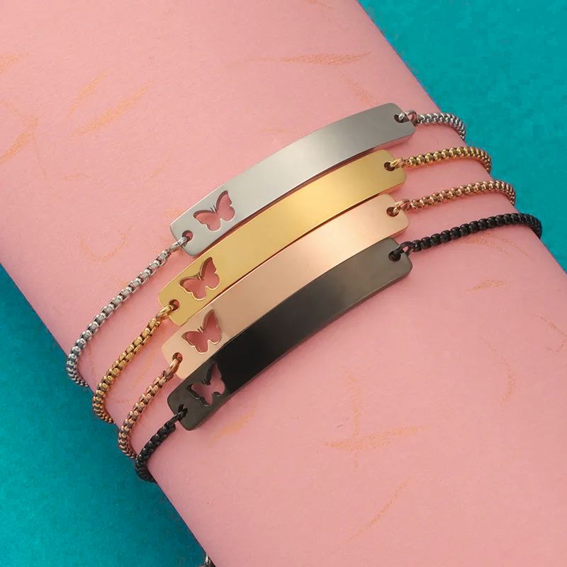 Pulsera con mariposa personalizable