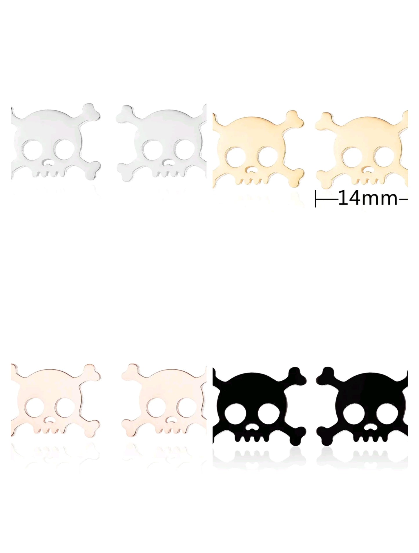 Pendientes Calavera – Acero Inoxidable