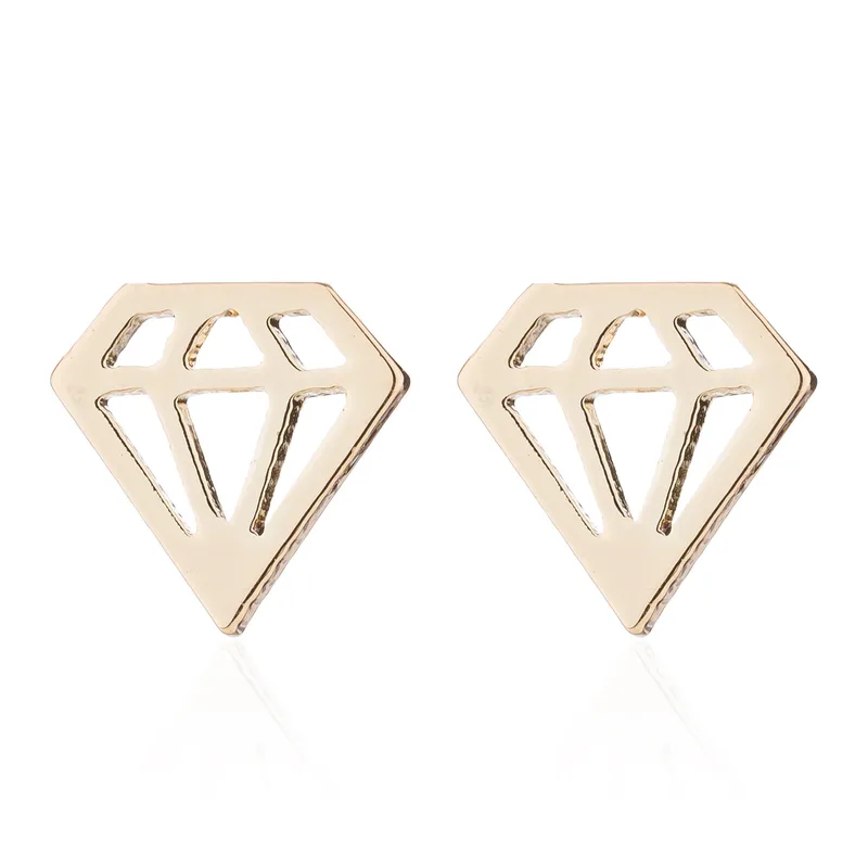 Pendientes Diamante Minimalista – Acero Inoxidable