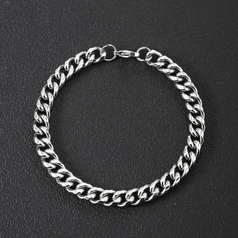 Pulsera eslabones de Acero Inoxidable – Plateada, Dorada 18K y Negra