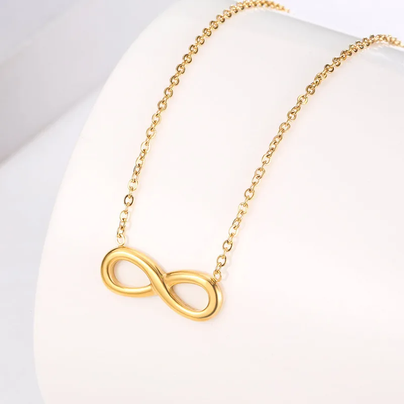 Colgante Símbolo Infinito – Acero Inoxidable Dorado