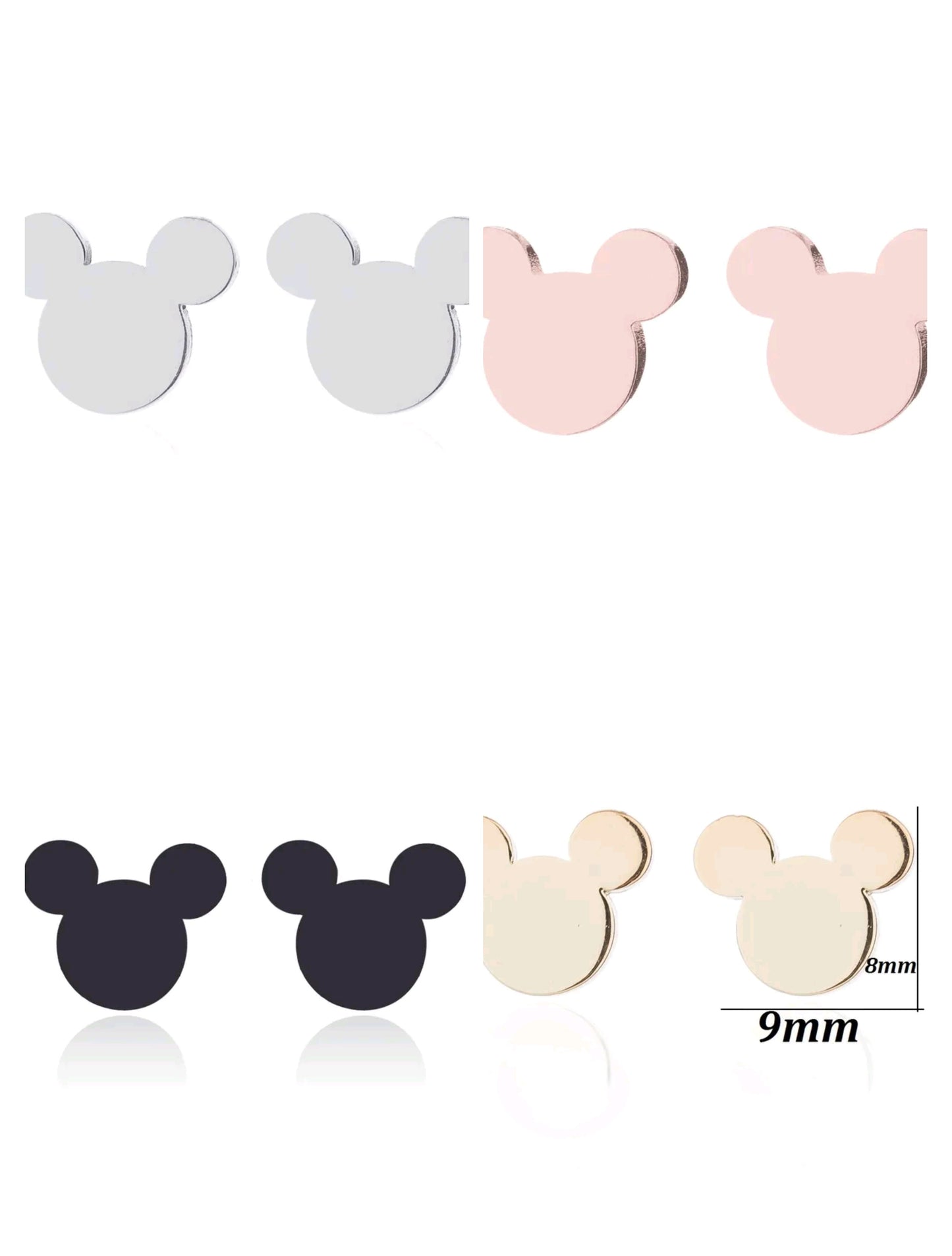 Pendientes Cabeza de Ratón – Acero Inoxidable