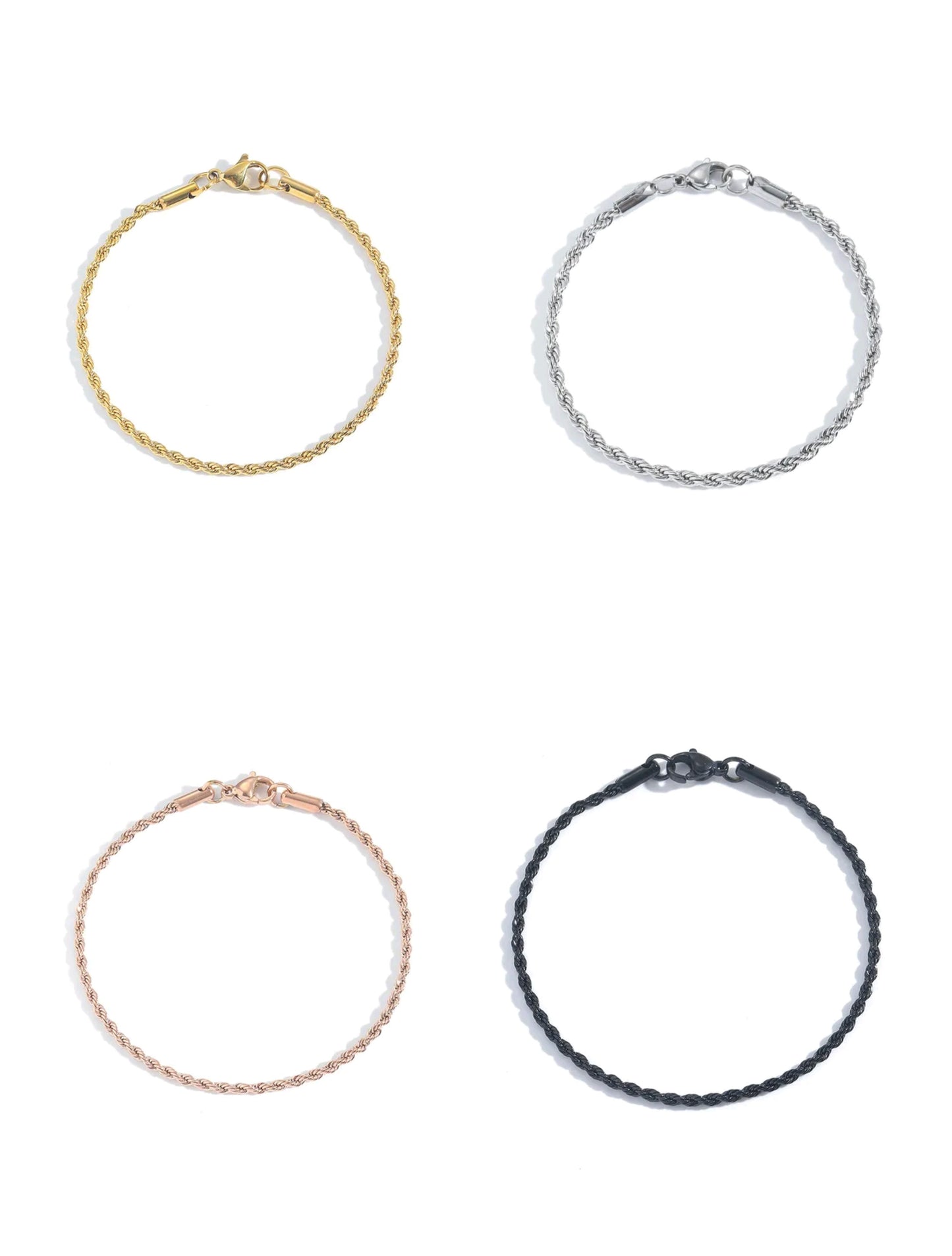 Pulsera Cadena Trenzada de Acero Inoxidable – Unisex