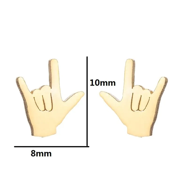 Pendientes Love/Signo Rock – Acero Inoxidable
