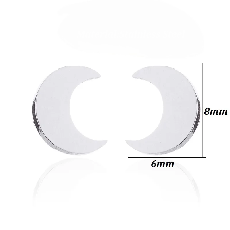 Pendientes Media Luna – Acero Inoxidable