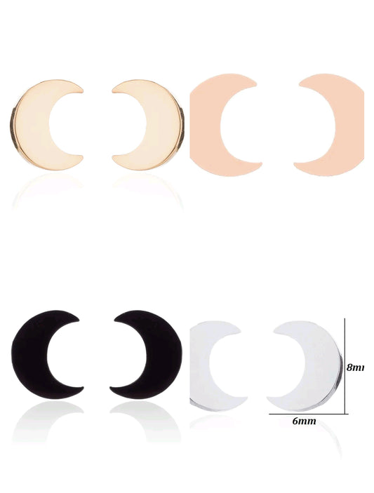Pendientes Media Luna – Acero Inoxidable