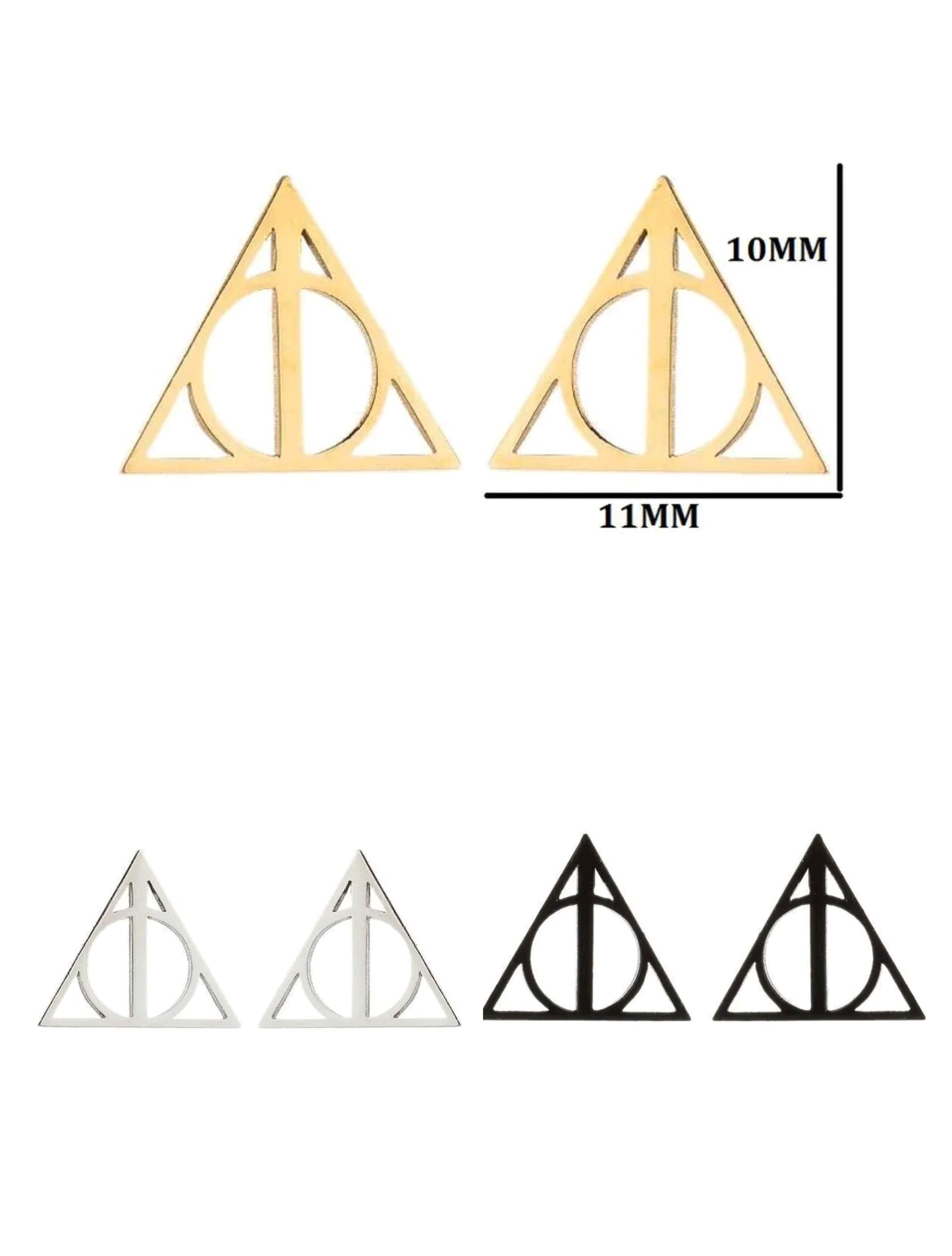 Pendientes Triangulares de Acero Inoxidable
