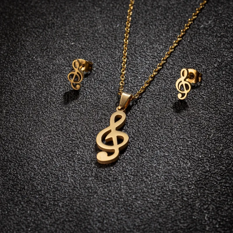 Conjuntos de Collar y Pendientes en Acero Inoxidable