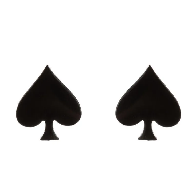 Pendientes Pica Poker Minimal – Acero Inoxidable