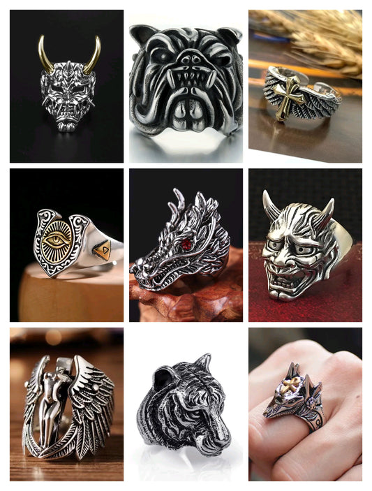 Anillos unisex de aleación con diseño único