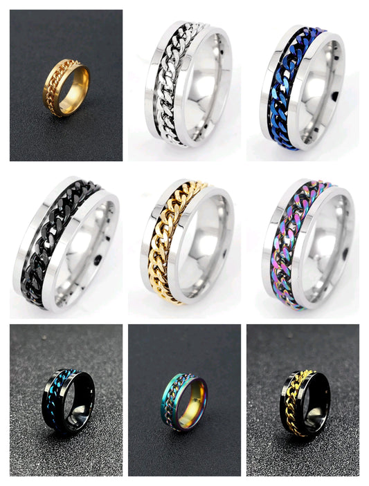 Anillos de acero inoxidable – Cadena Giratoria