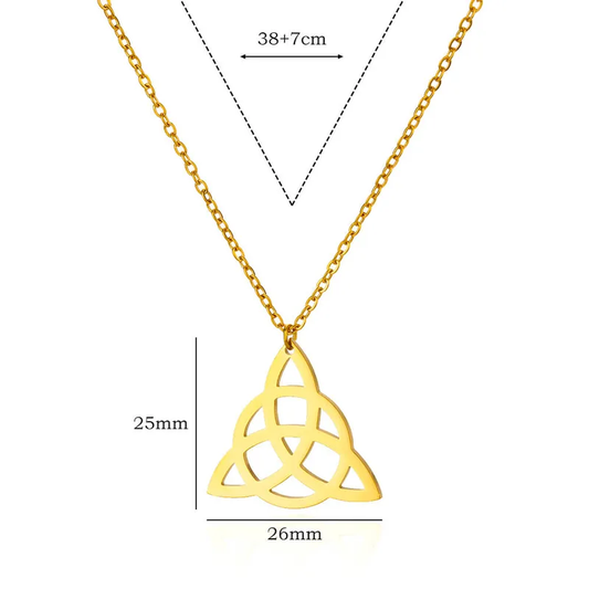 Colgante Triqueta Celta – Acero Inoxidable Dorado