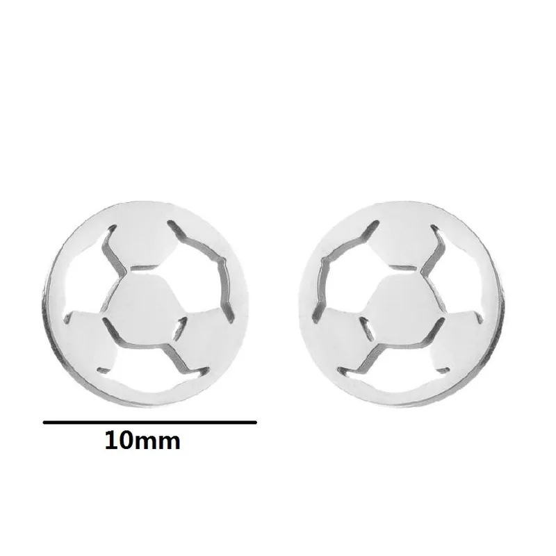 Pendientes Goal Icon – Balón Minimalista en Acero