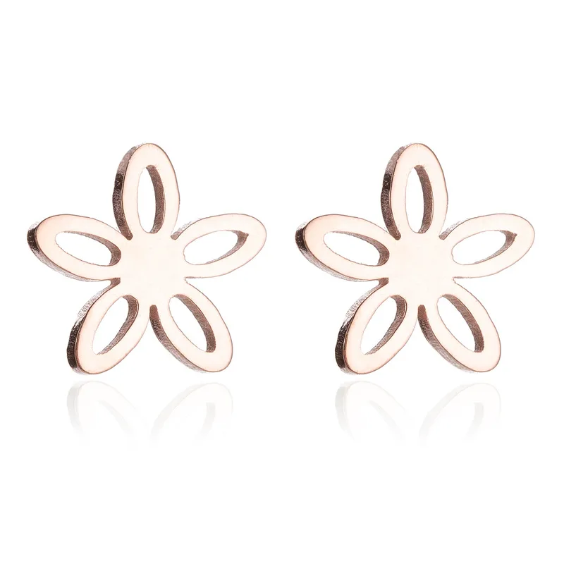Pendientes Flor Minimalista – Acero Inoxidable