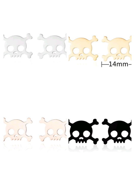 Pendientes Calavera – Acero Inoxidable