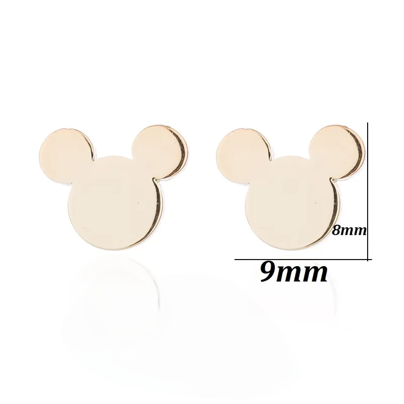 Pendientes Cabeza de Ratón – Acero Inoxidable