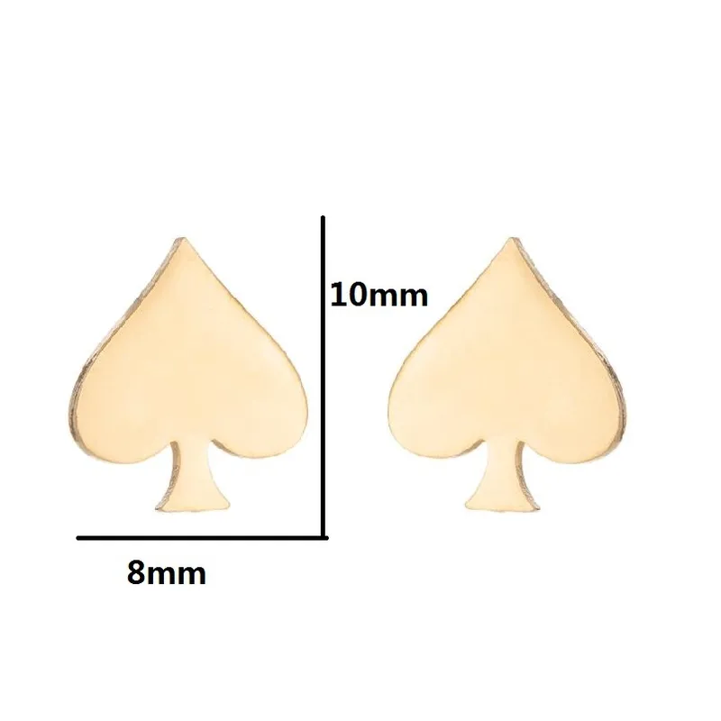 Pendientes Pica Poker Minimal – Acero Inoxidable