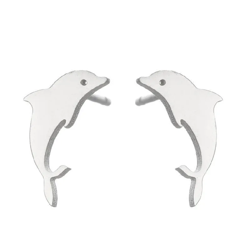 Pendientes Delfín – Acero Inoxidable (4 Colores)