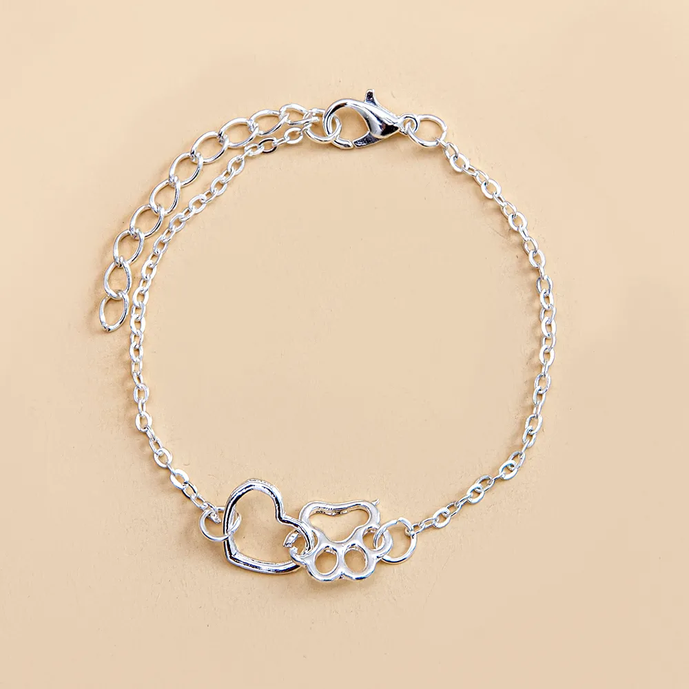 Pulsera corazon y huella