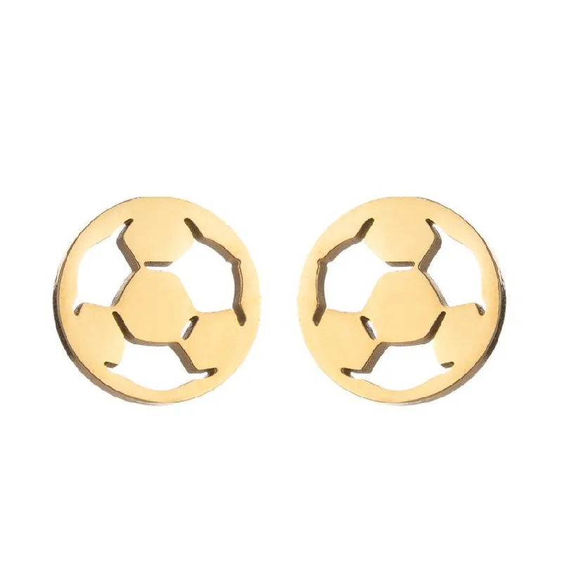 Pendientes Goal Icon – Balón Minimalista en Acero