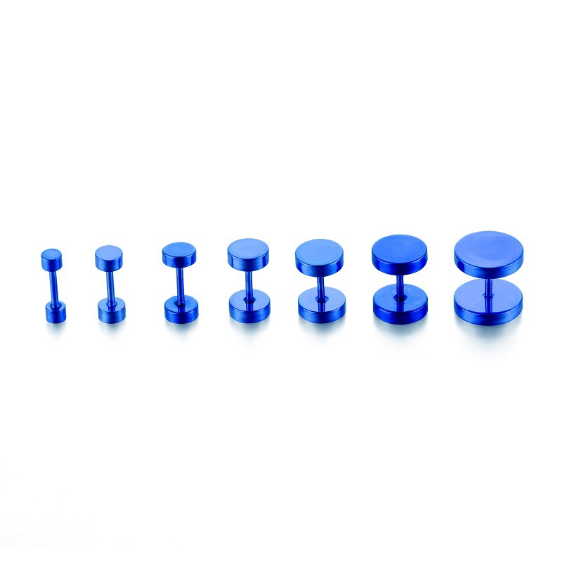 Pack de 2 Pares de Pendientes Redondos de Acero Inoxidable – Personalizables, Unisex, Varios Colores y Tamaños