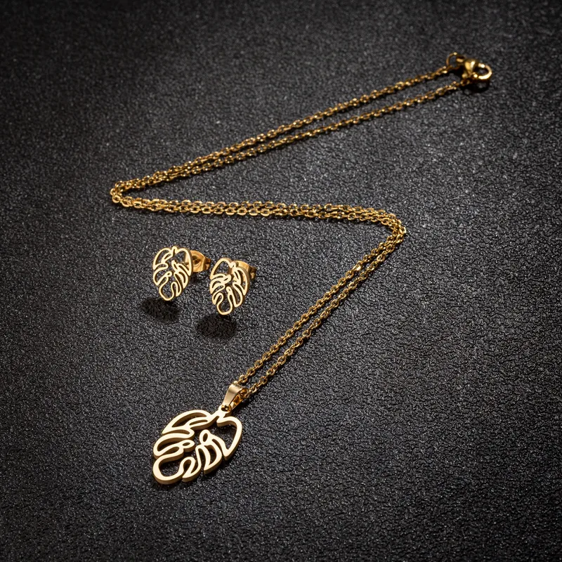 Conjuntos de Collar y Pendientes en Acero Inoxidable