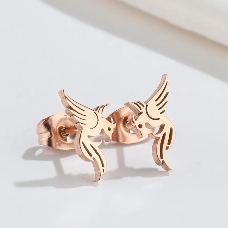 Pendientes Fénix – Acero Inoxidable