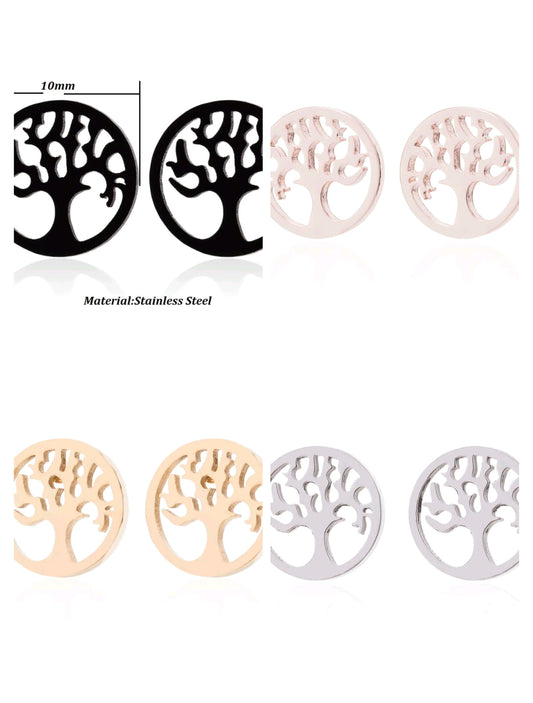 Pendientes Árbol de la Vida en Acero Inoxidable