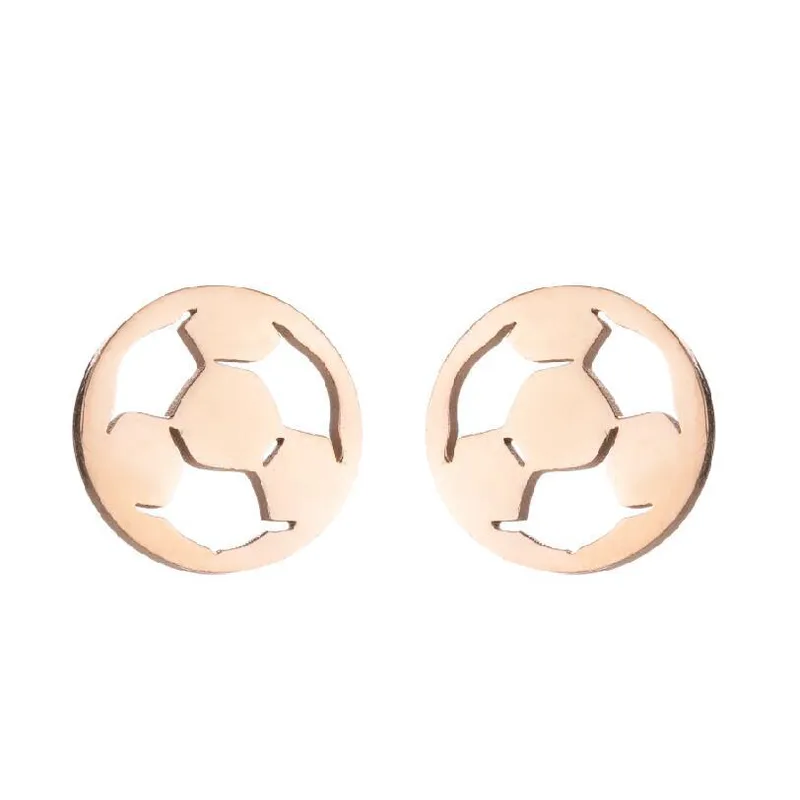 Pendientes Goal Icon – Balón Minimalista en Acero