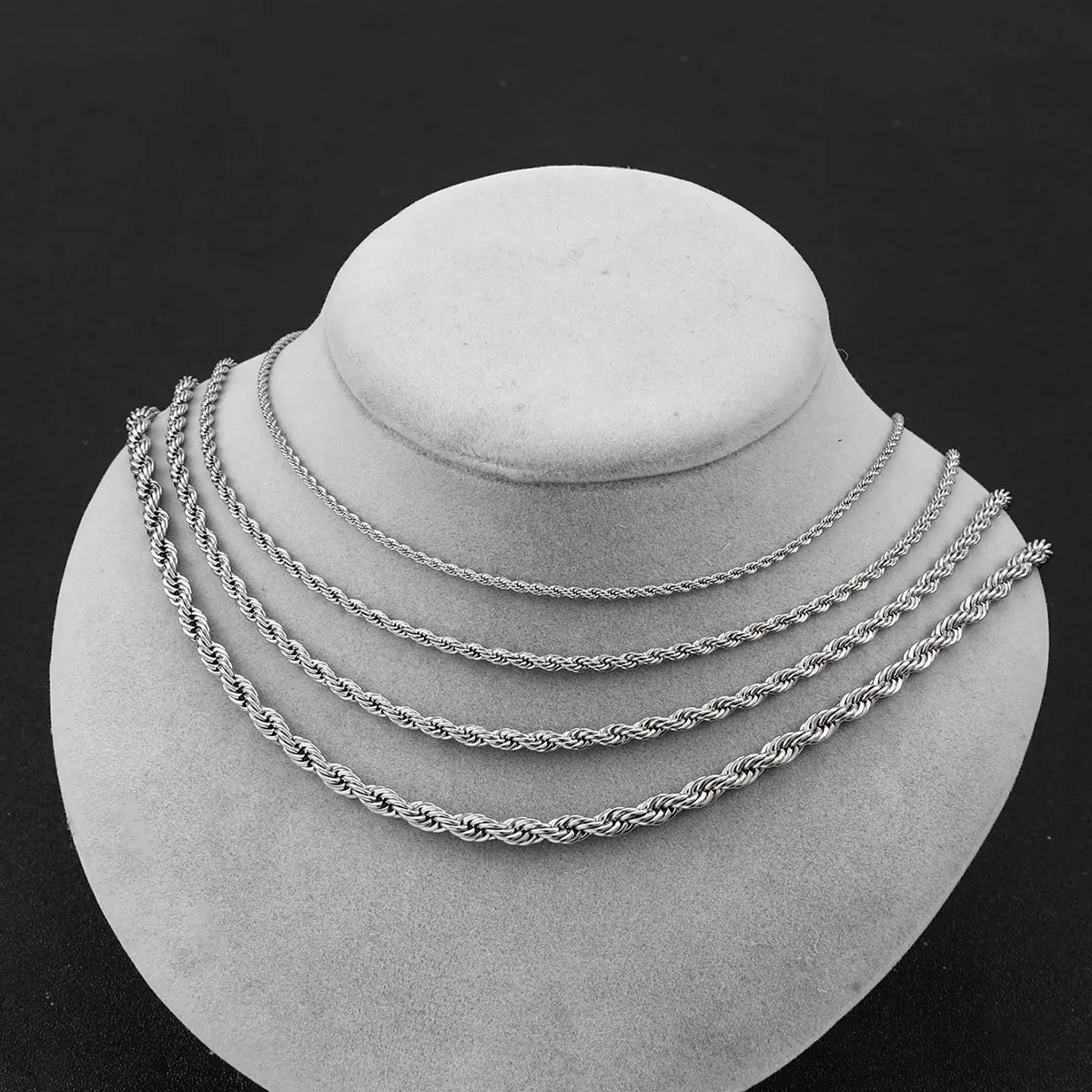 Cadena Trenzada de Acero Inoxidable – Unisex