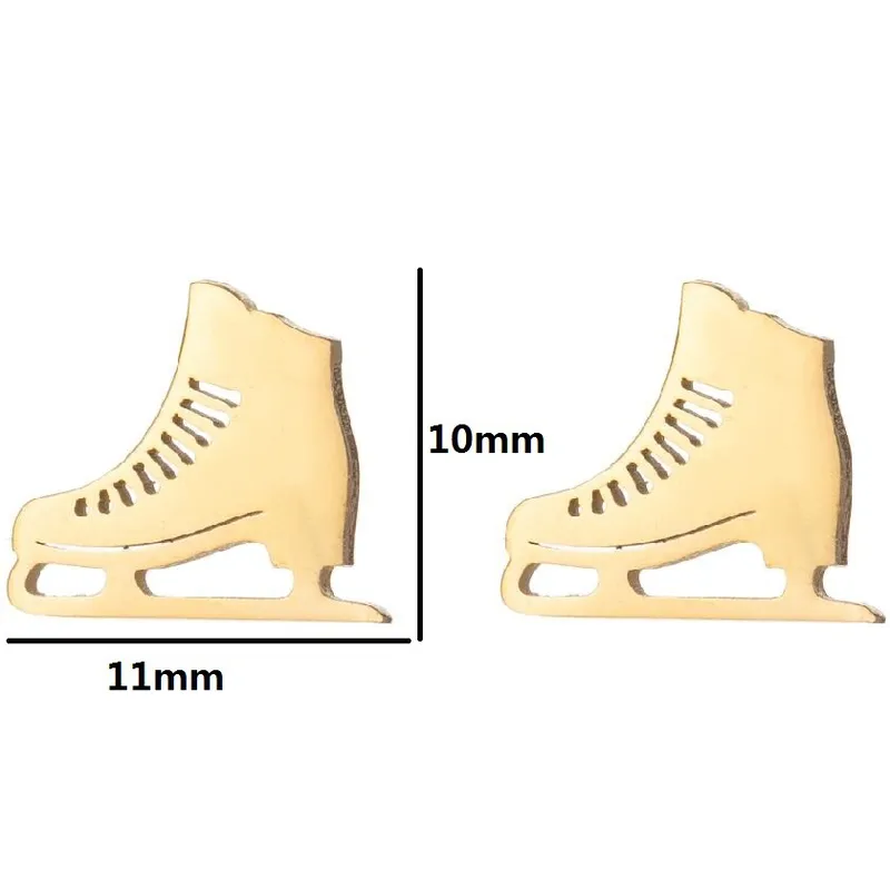 Pendientes Ice Glide – Patín Minimalista en Acero