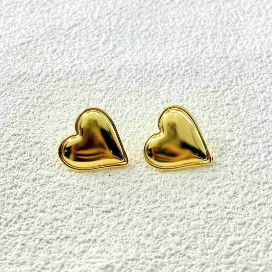 Pendientes Corazón Minimalista en Acero Inoxidable